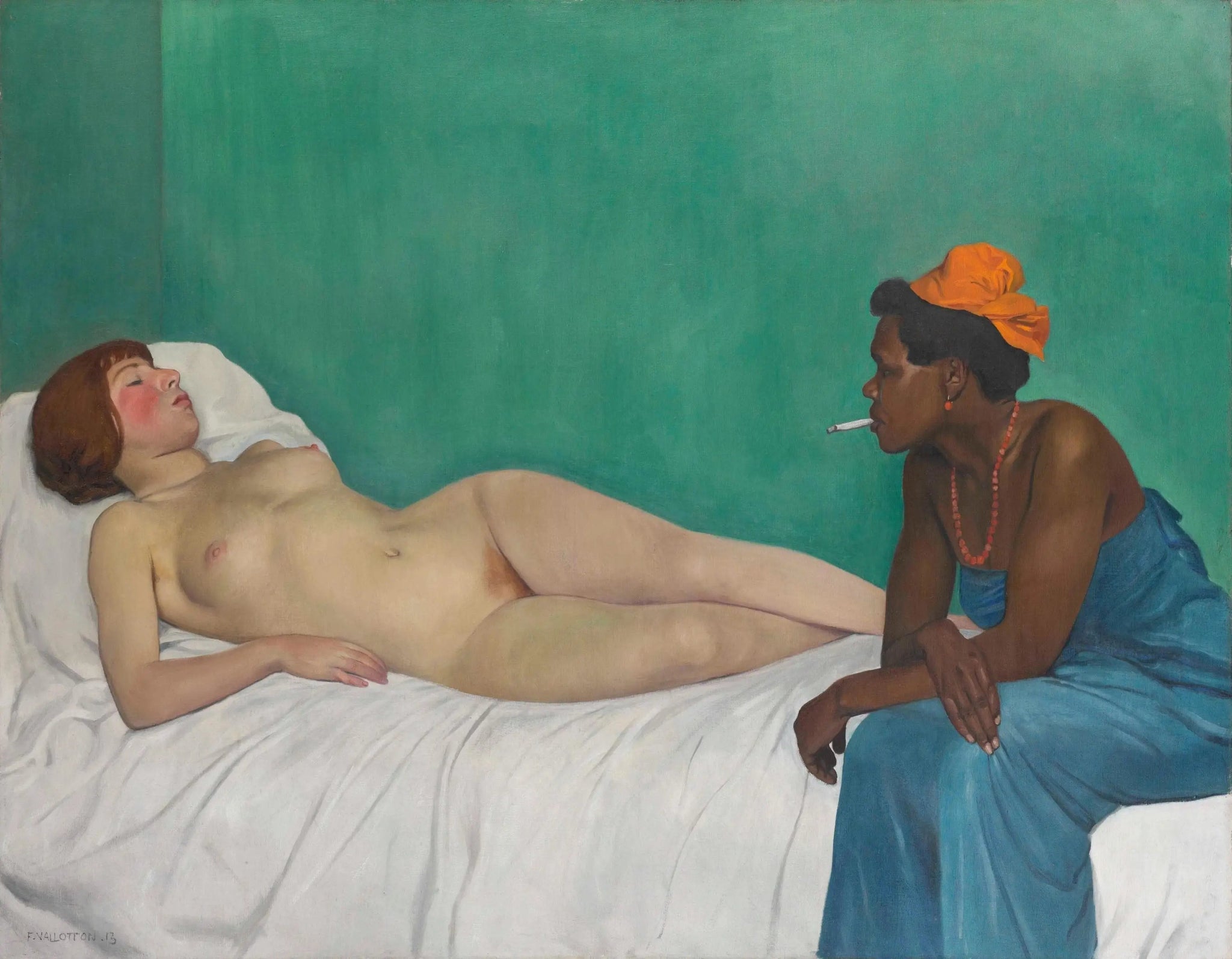 La Blanche et la Noire - Félix Vallotton image 1 reproduction artisanale de tableau