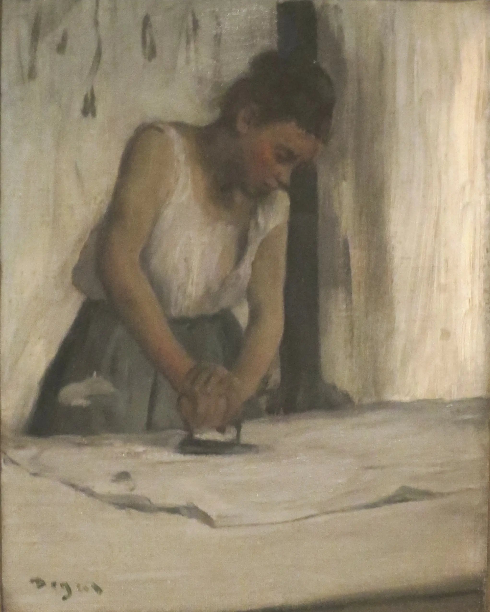La Blanchisseuse - Edgar Degas image 1 copie peinte à la main à l’huile