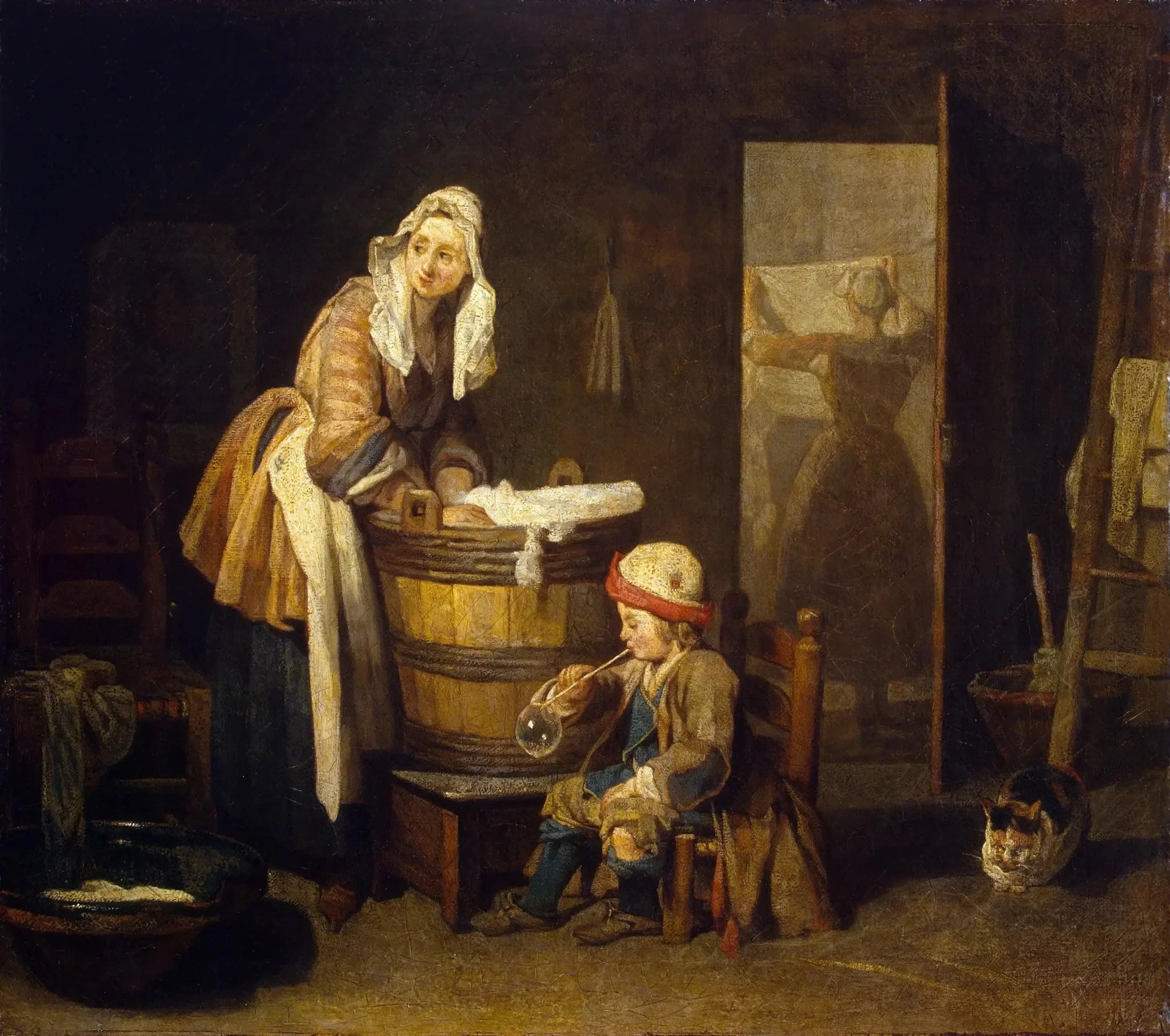 La Blanchisseuse - Jean Siméon Chardin image 1 reproduction réalisée par Alpha Reproduction