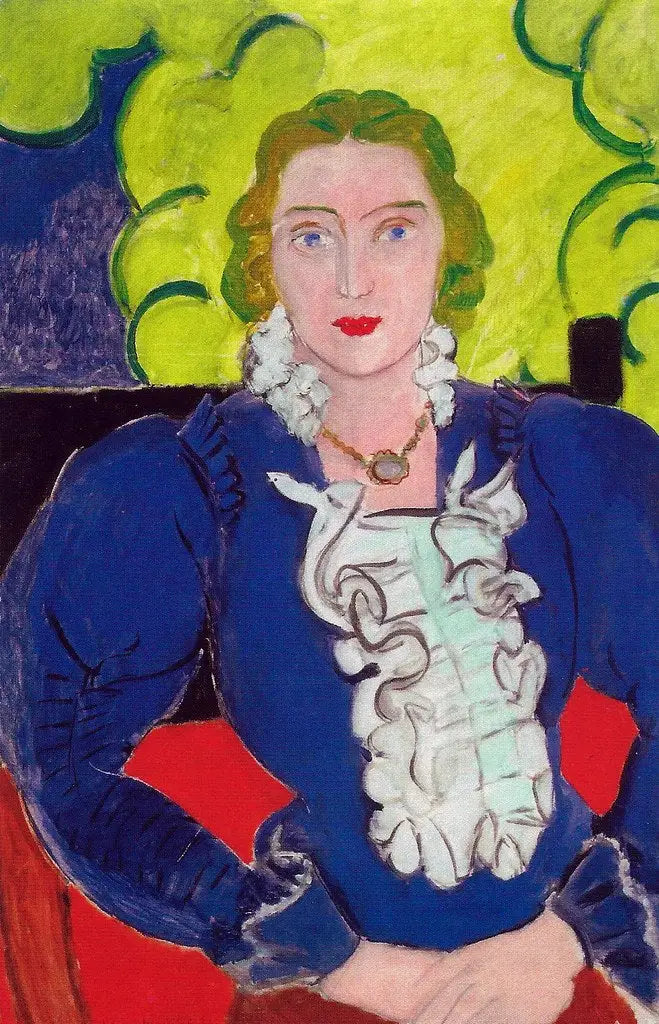 La Blouse bleue - Henri Matisse image 1 copie peinte à la main à l’huile