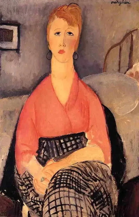 La Blouse rose - Amedeo Modigliani image 1 reproduction artisanale de tableau