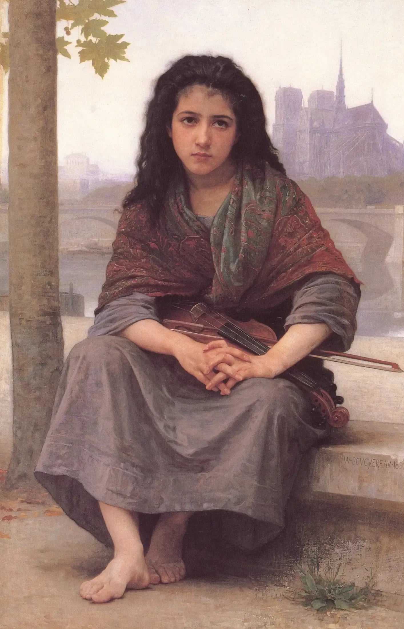 La Bohémienne - Bouguereau image 1 tableau peint à l’huile sur toile