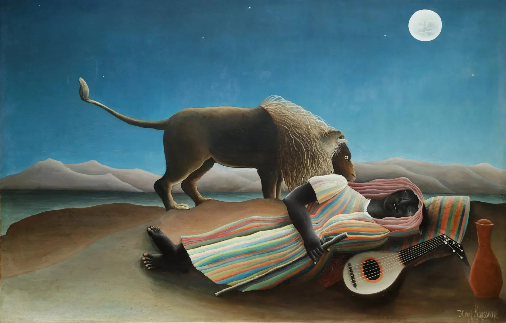 La Bohémienne endormie - Henri Rousseau image 1 copie de tableau peinte à la main