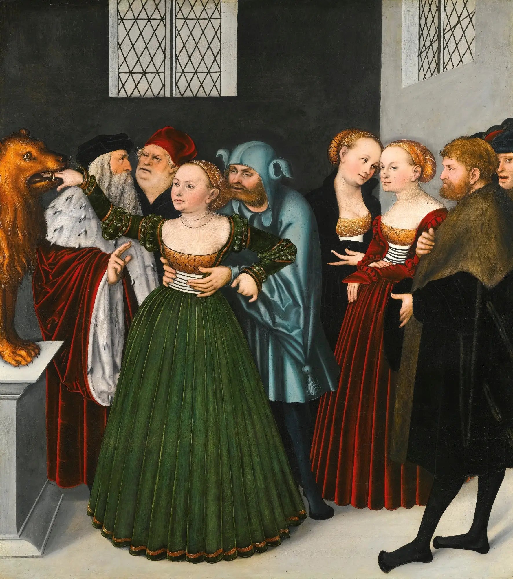 La bouche de la vérité - Lucas Cranach the Elder image 1 tableau peint à l’huile sur toile
