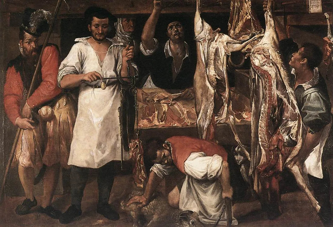La Boucherie - Annibale Carracci image 1 tableau peint à l’huile sur toile