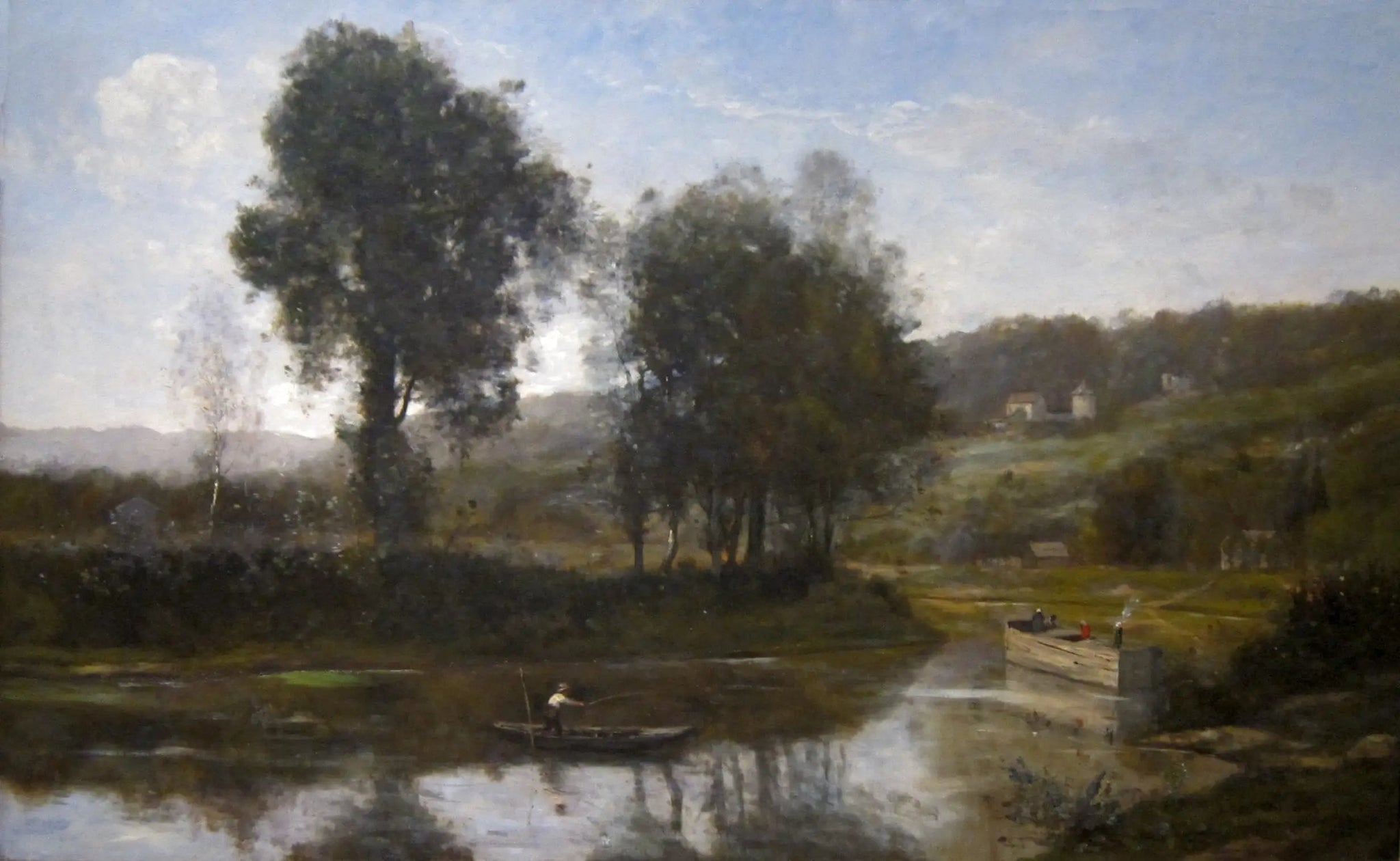 La boucle de la Seine à Port-Marly - Jean-Baptiste Camille Corot image 1 reproduction d’œuvre d’art à l’huile