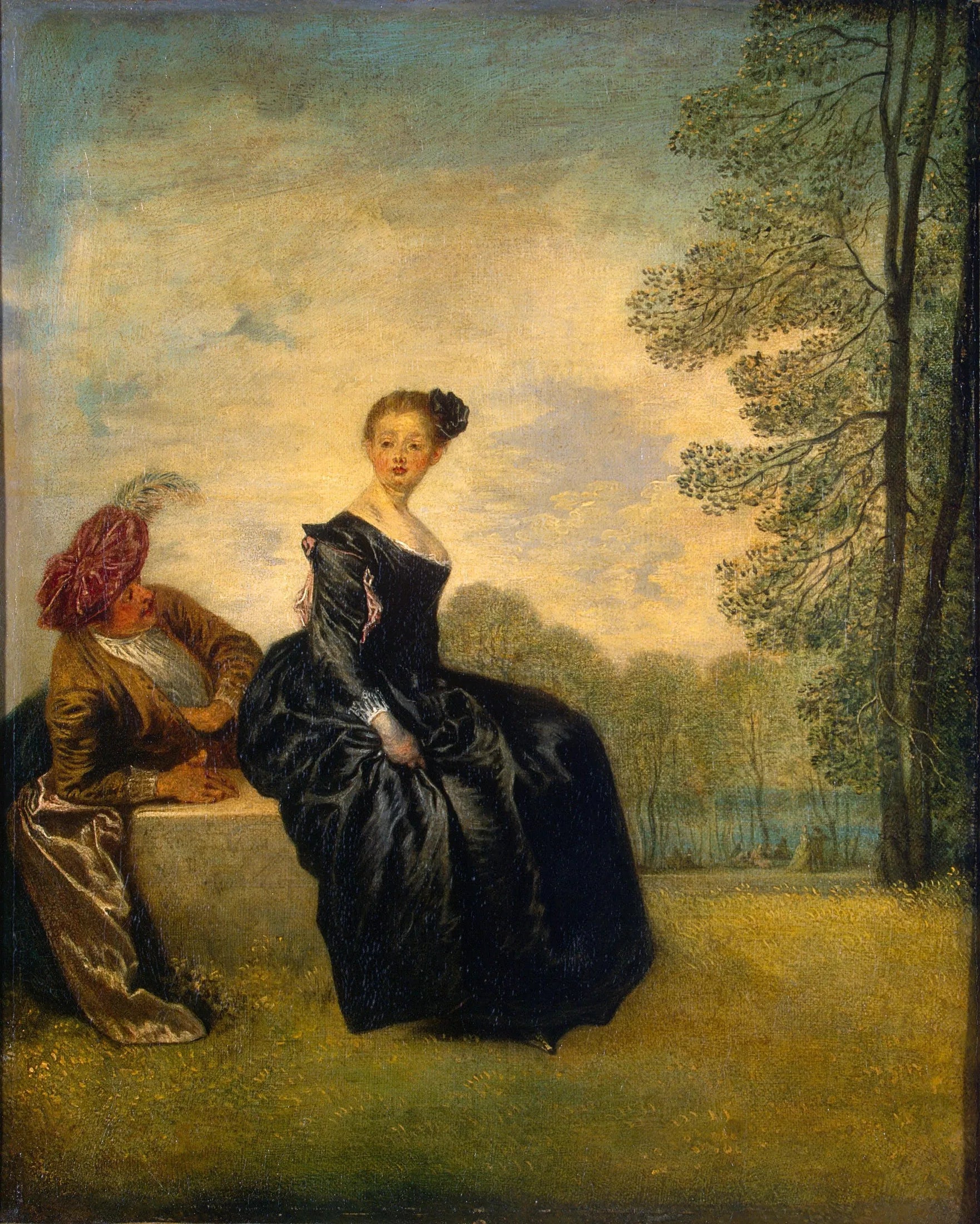 La Boudeuse - Antoine Watteau image 1 reproduction artisanale de tableau