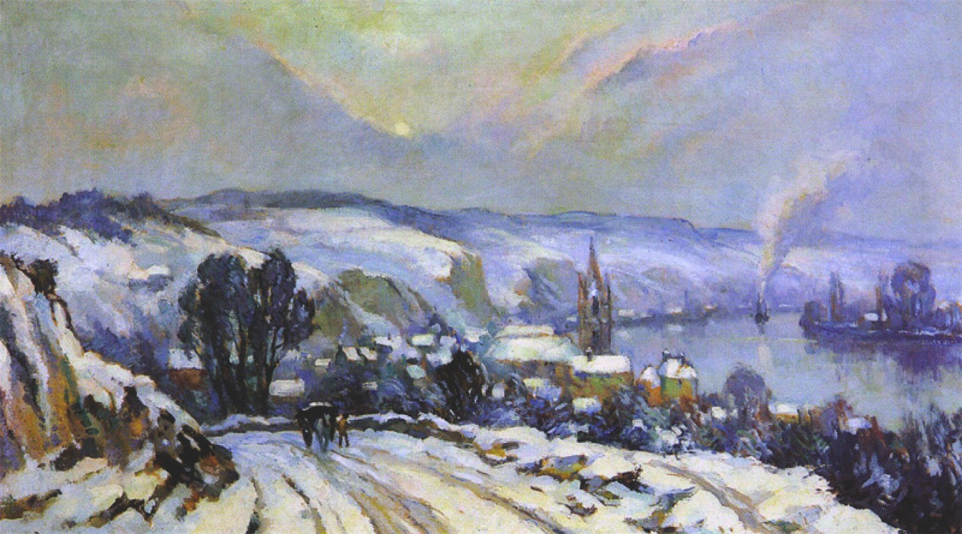 La Bouille sous la Neige - Robert Antoine Pinchon image 1 reproduction d’œuvre d’art à l’huile