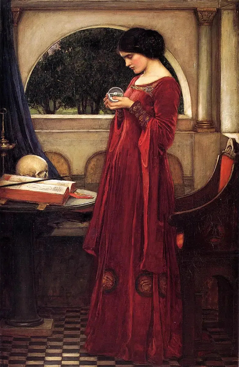 La boule de cristal - John William Waterhouse image 1 copie de tableau peinte à la main