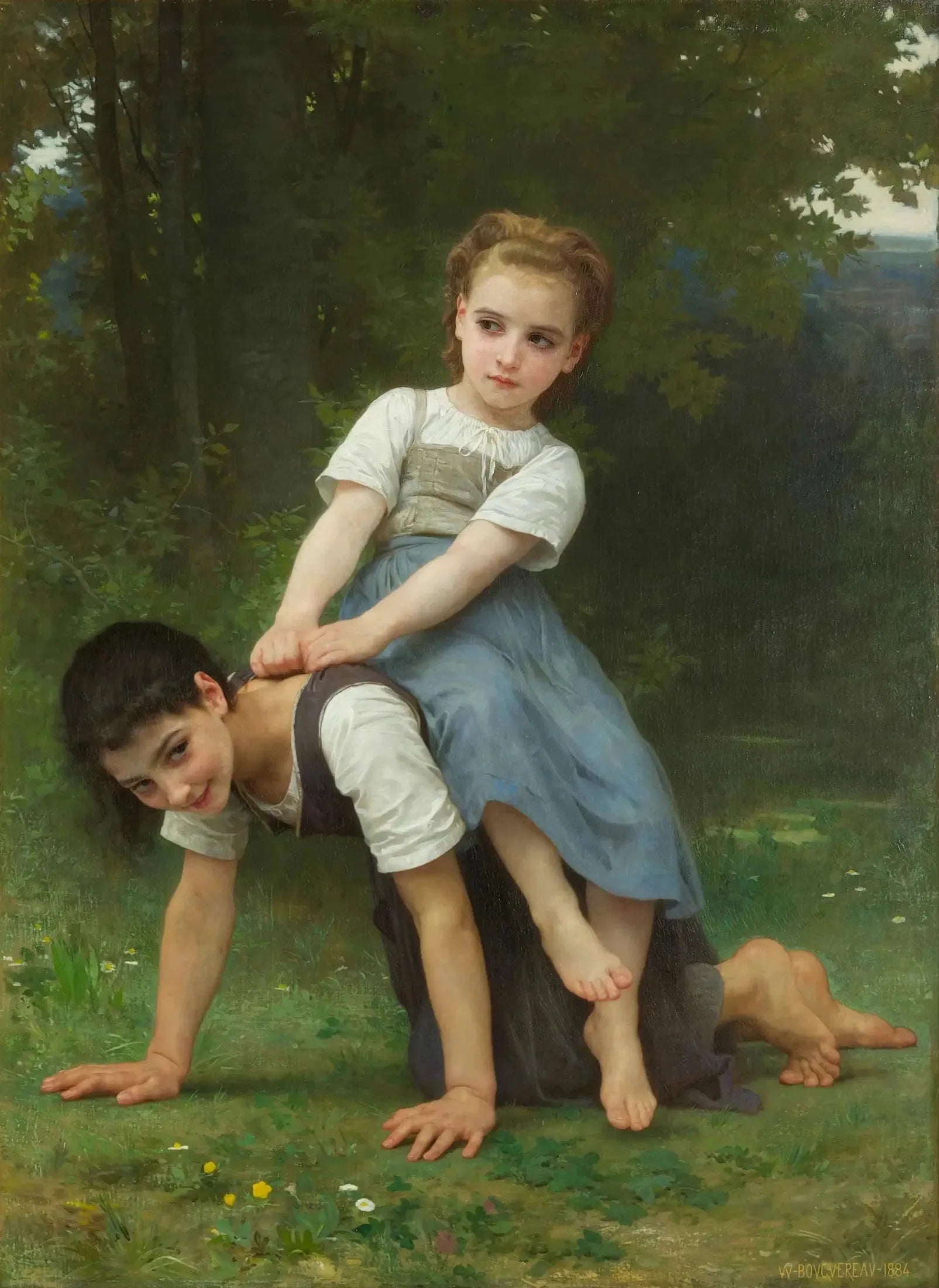 La bourrique - Bouguereau image 1 reproduction artisanale de tableau