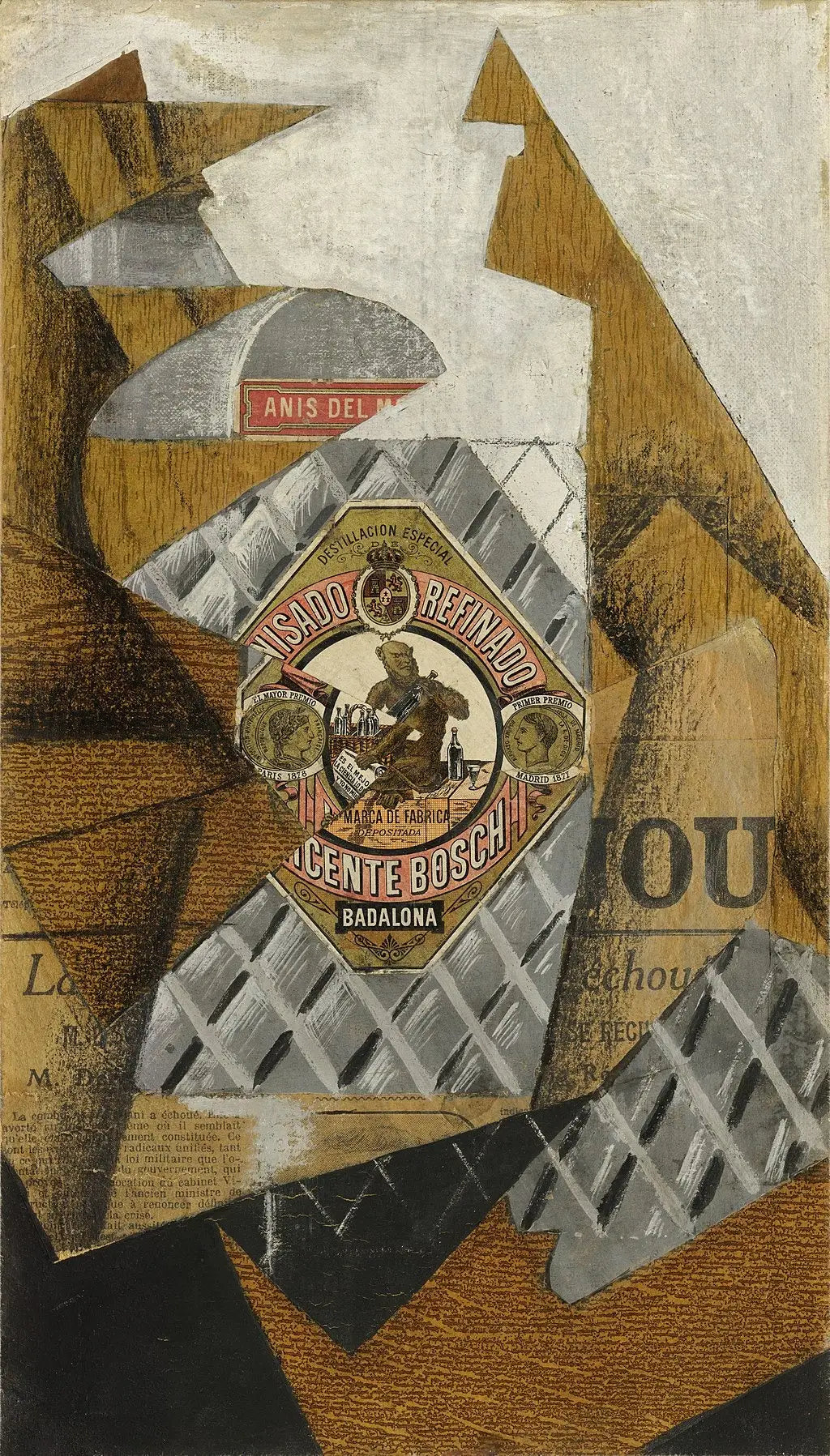 La Bouteille d'anis - Juan Gris image 1 copie peinte à la main à l’huile