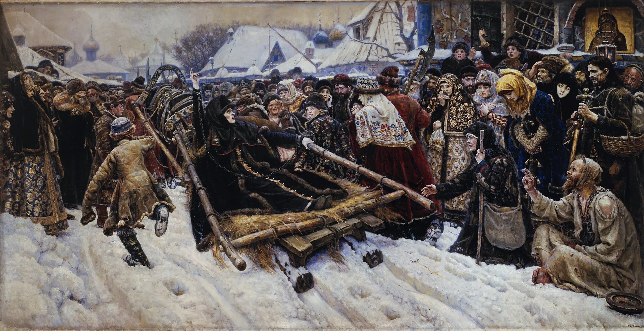 La Boyarine Morozova - Vassili Sourikov image 1 copie peinte à la main à l’huile