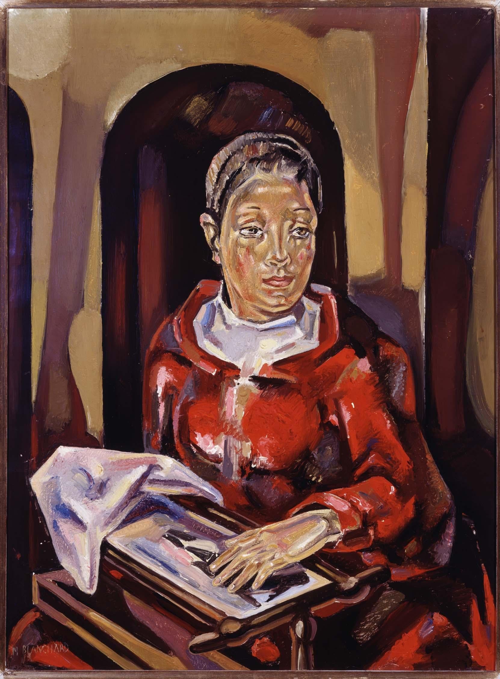 La brodeuse - María Blanchard image 1 copie de tableau peinte à la main