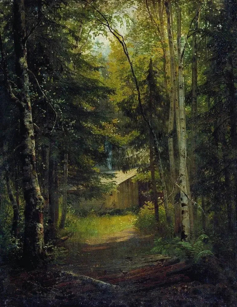 La cabane dans la forêt - Ivan Chichkine image 1 reproduction de peinture à l’huile
