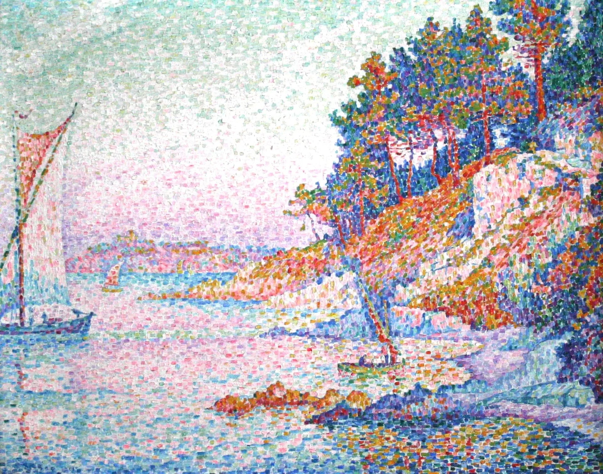 La calanque - Paul Signac image 1 reproduction réalisée par Alpha Reproduction
