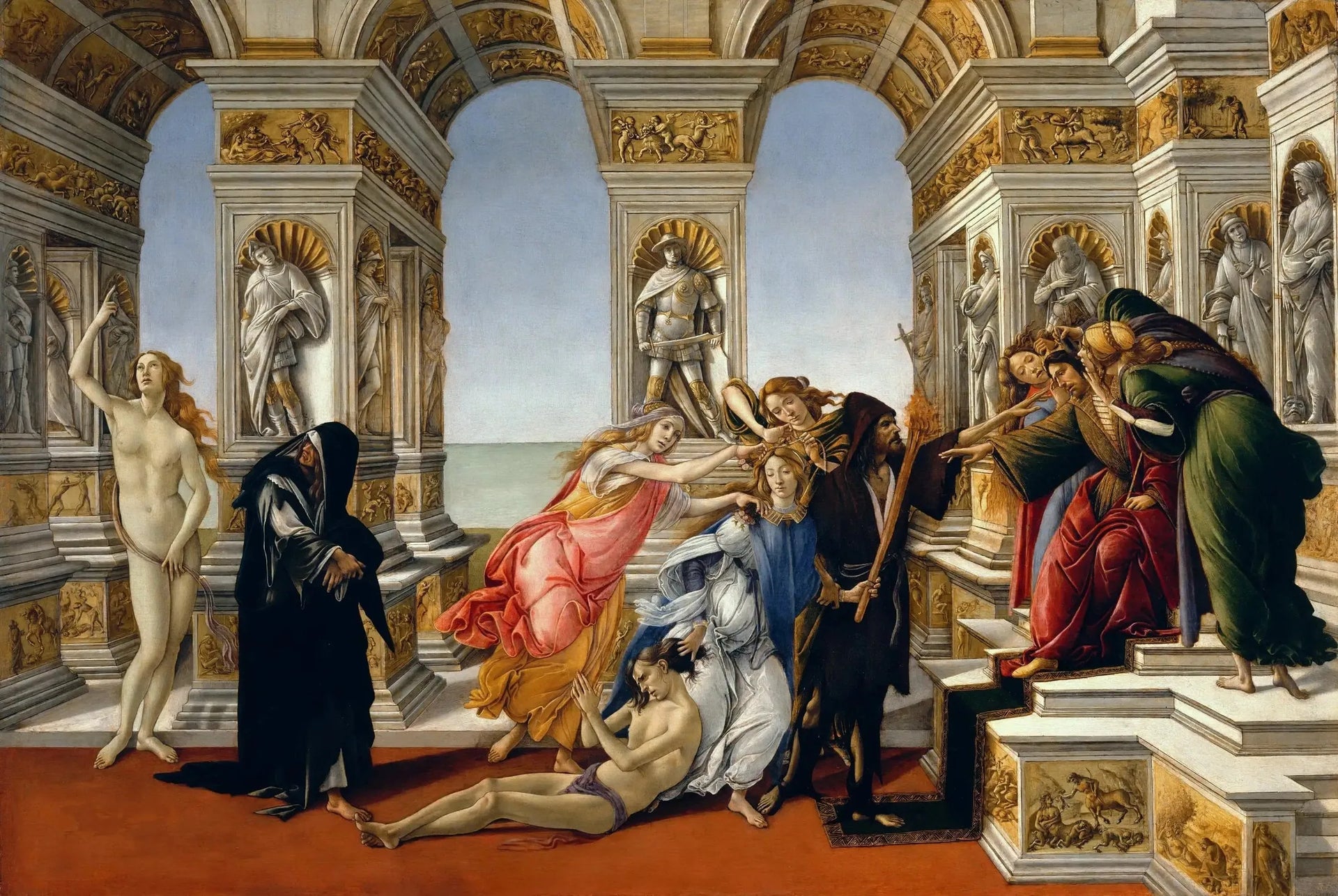 La Calomnie d'Apelle - Sandro Botticelli image 1 reproduction d’œuvre d’art à l’huile