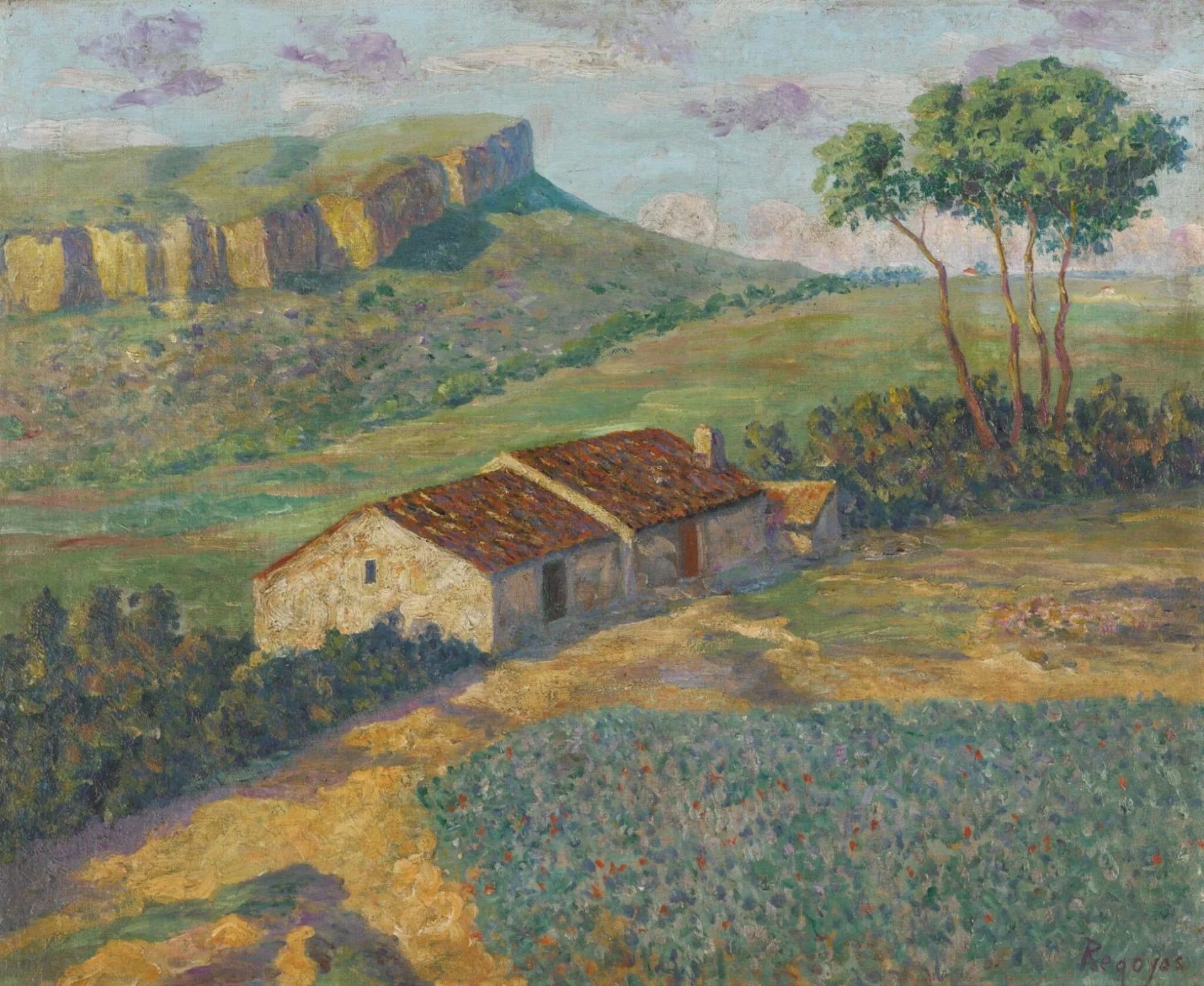 La campagne près de Ripoll, en Catalogne - Darío de Regoyos image 1 reproduction réalisée par Alpha Reproduction