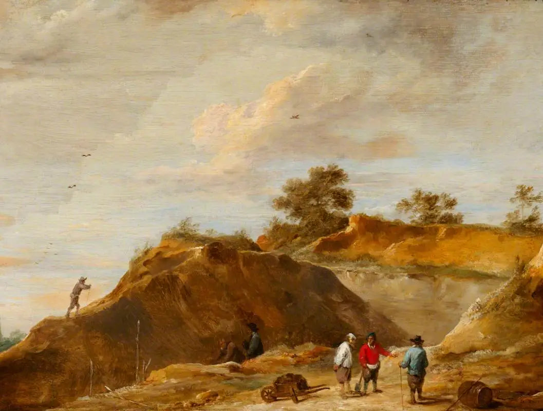 La carrière de sable - David Teniers le Jeune image 1 reproduction de peinture à l’huile