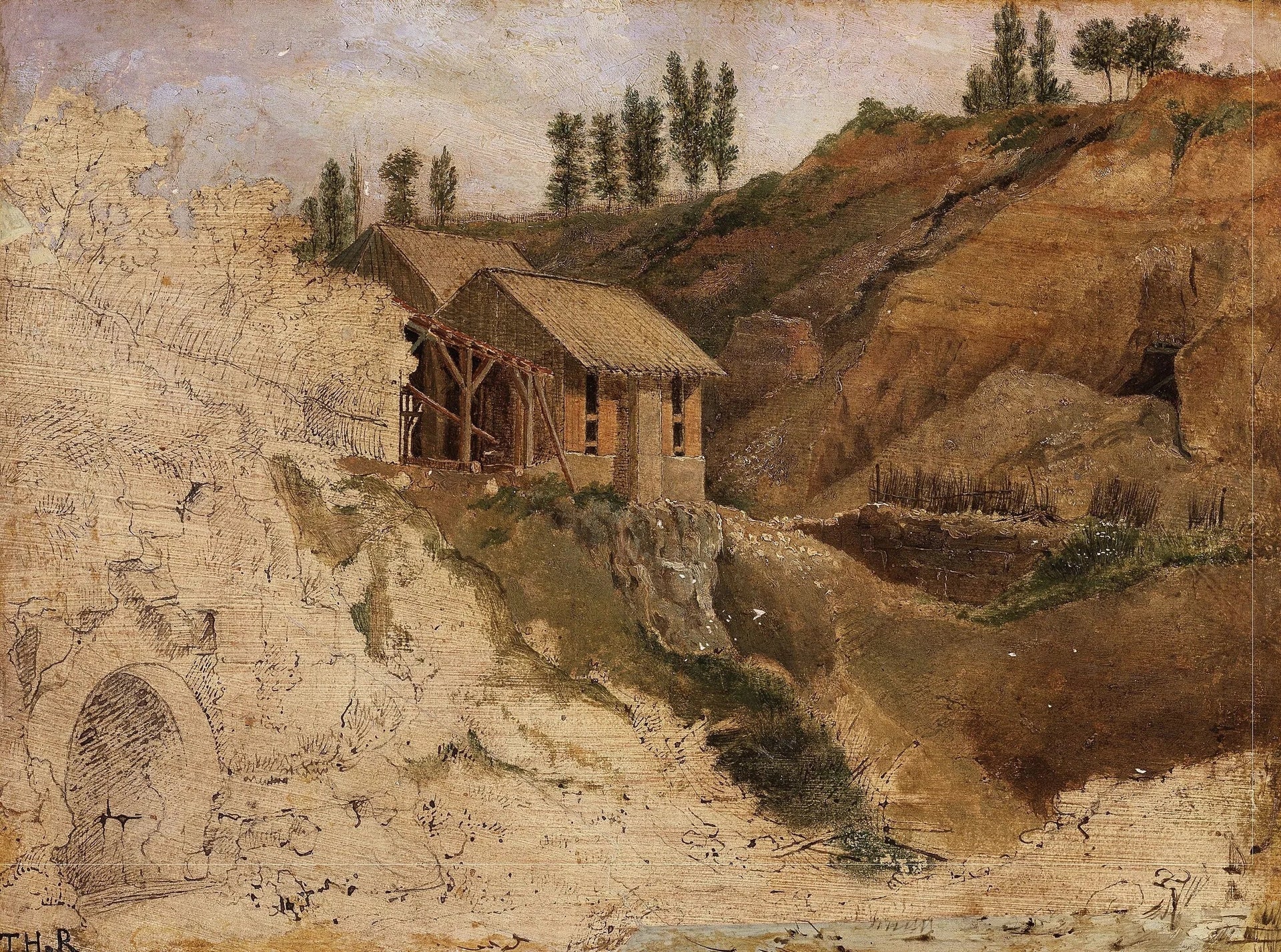 La Carrière - Théodore Rousseau image 1 copie peinte à la main à l’huile