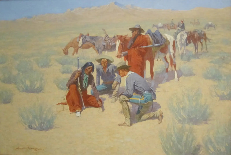 La carte dans le sable - Frederic Remington