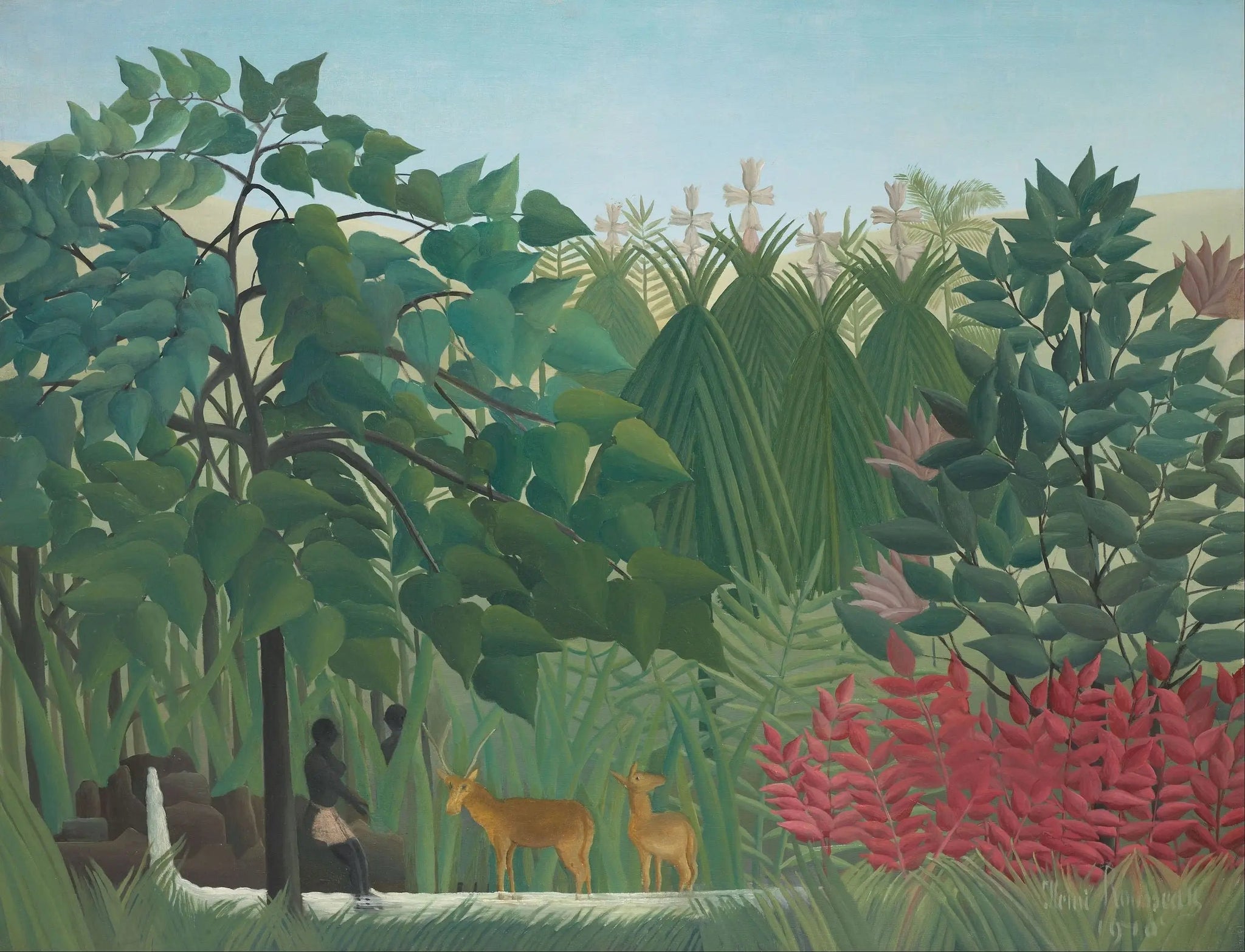 La Cascade - Henri Rousseau image 1 reproduction artisanale de tableau