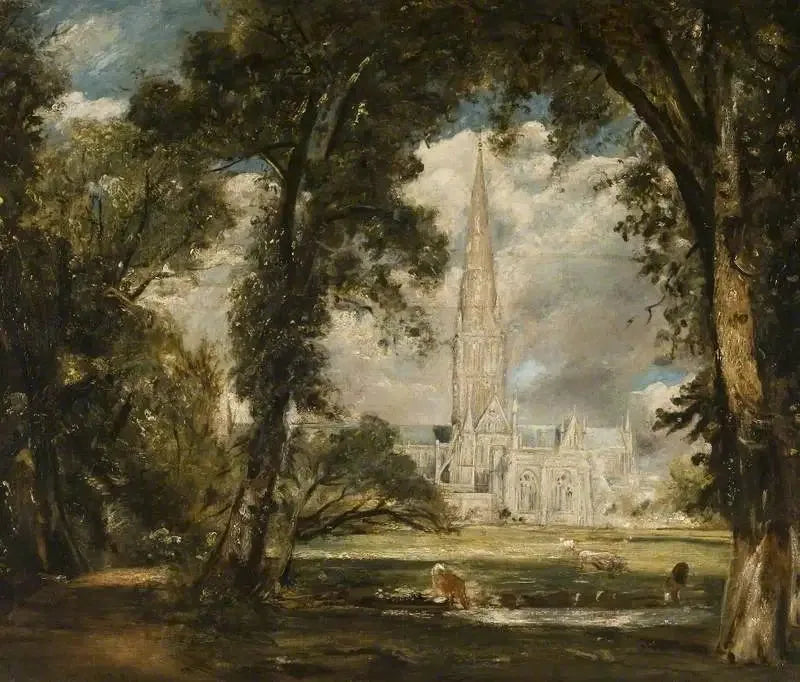 La cathédrale de Salisbury depuis le jardin de l'évêque - John Constable image 1 reproduction réalisée par Alpha Reproduction