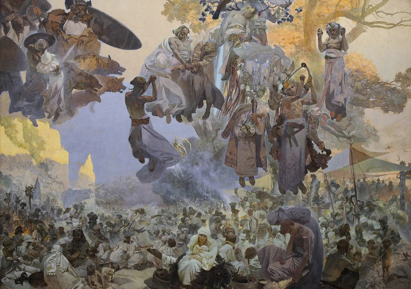 La célébration de Svantovít - Alphonse Mucha