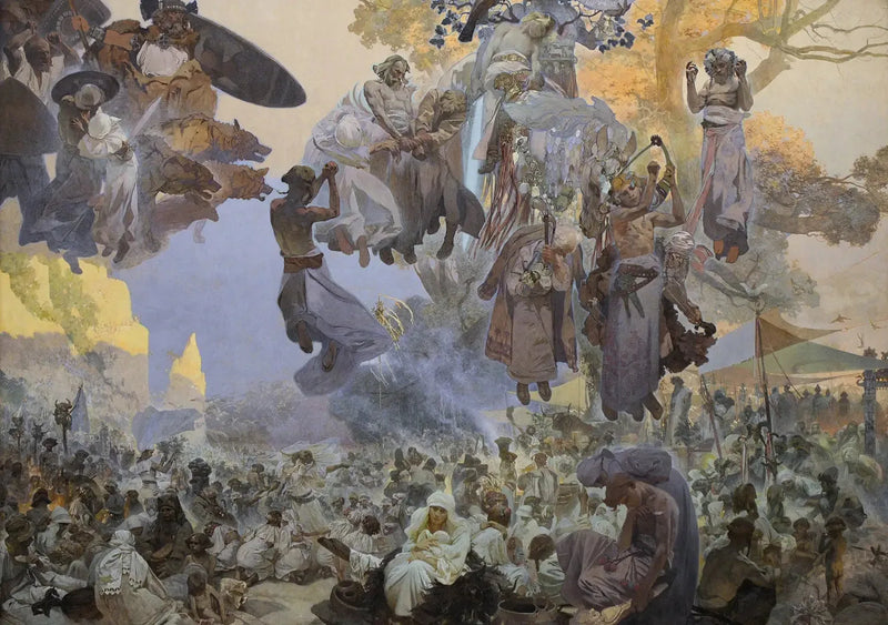 La célébration de Svantovít - Alphonse Mucha