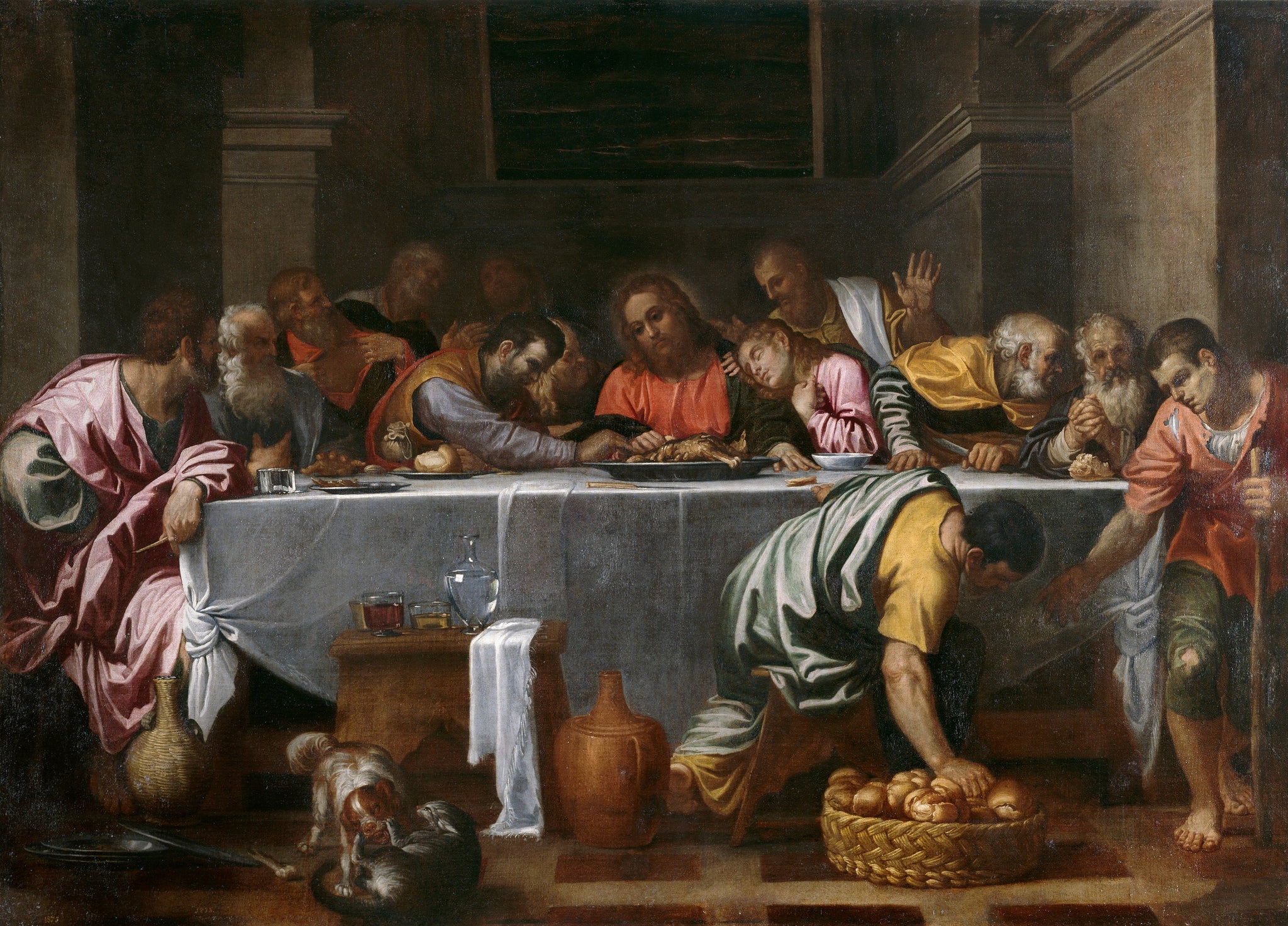 La Cène - Agostino Carracci image 1 reproduction artisanale de tableau