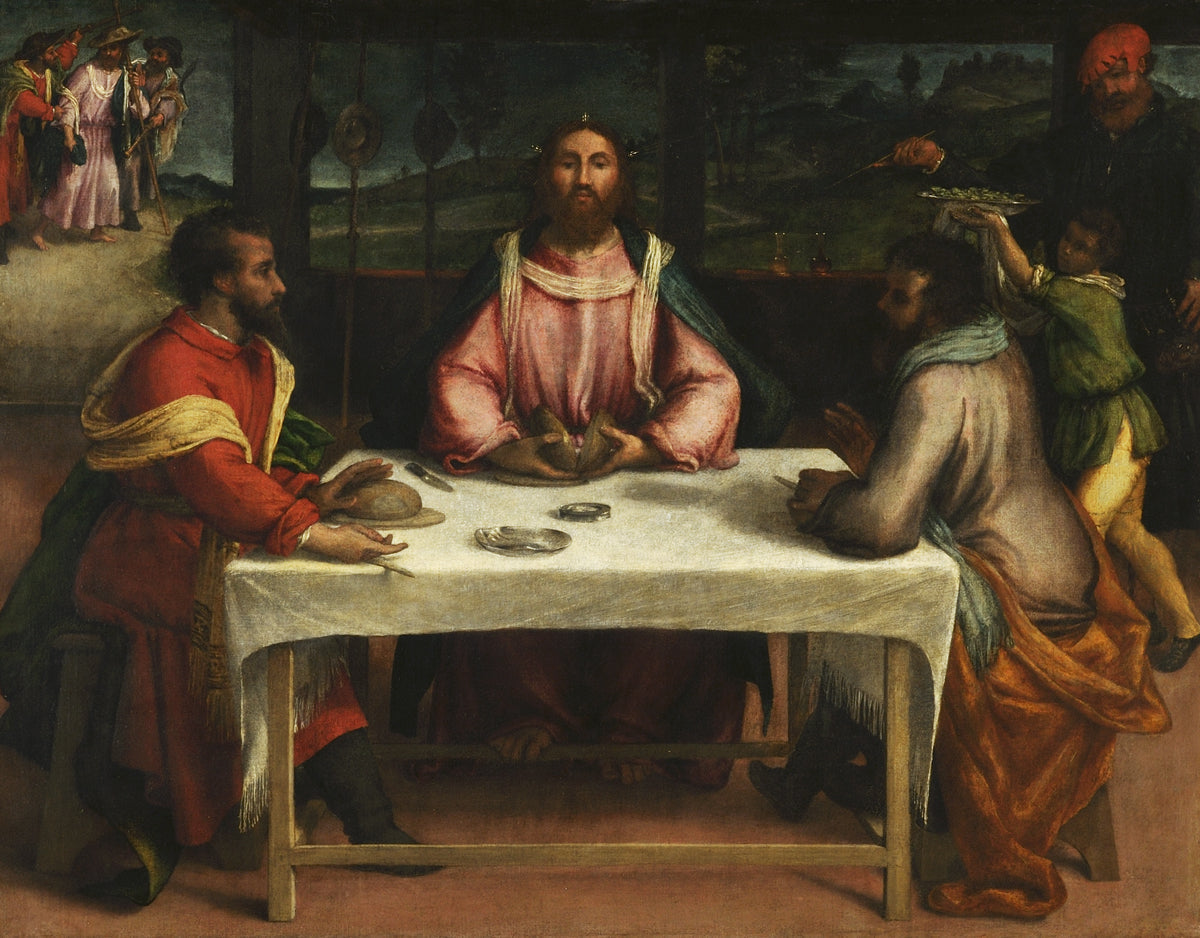 La Cène d'Emmaüs - Lorenzo Lotto image 1 reproduction de peinture à l’huile