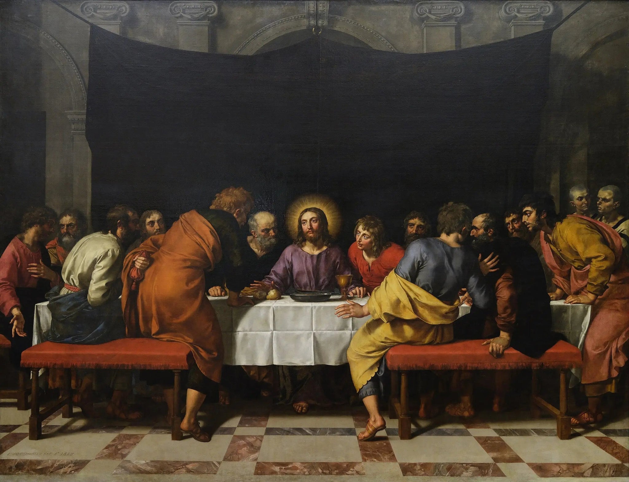 La Cène - Frans Pourbus the Younger image 1 copie de tableau peinte à la main