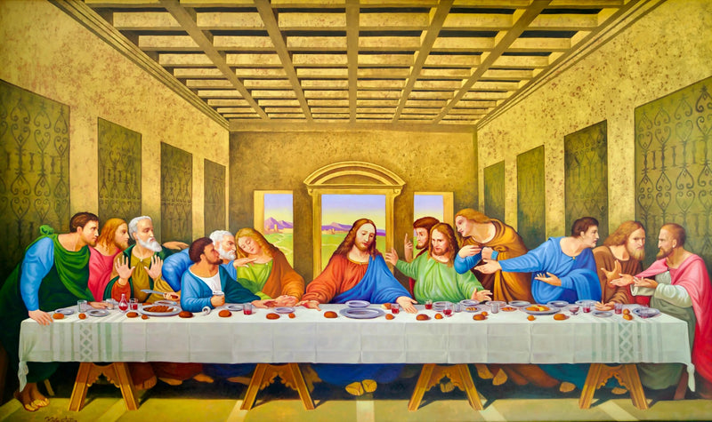 La Cène – Une réinterprétation du chef-d'œuvre de Léonard de Vinci par Master Apollon | 270 x 160 cm