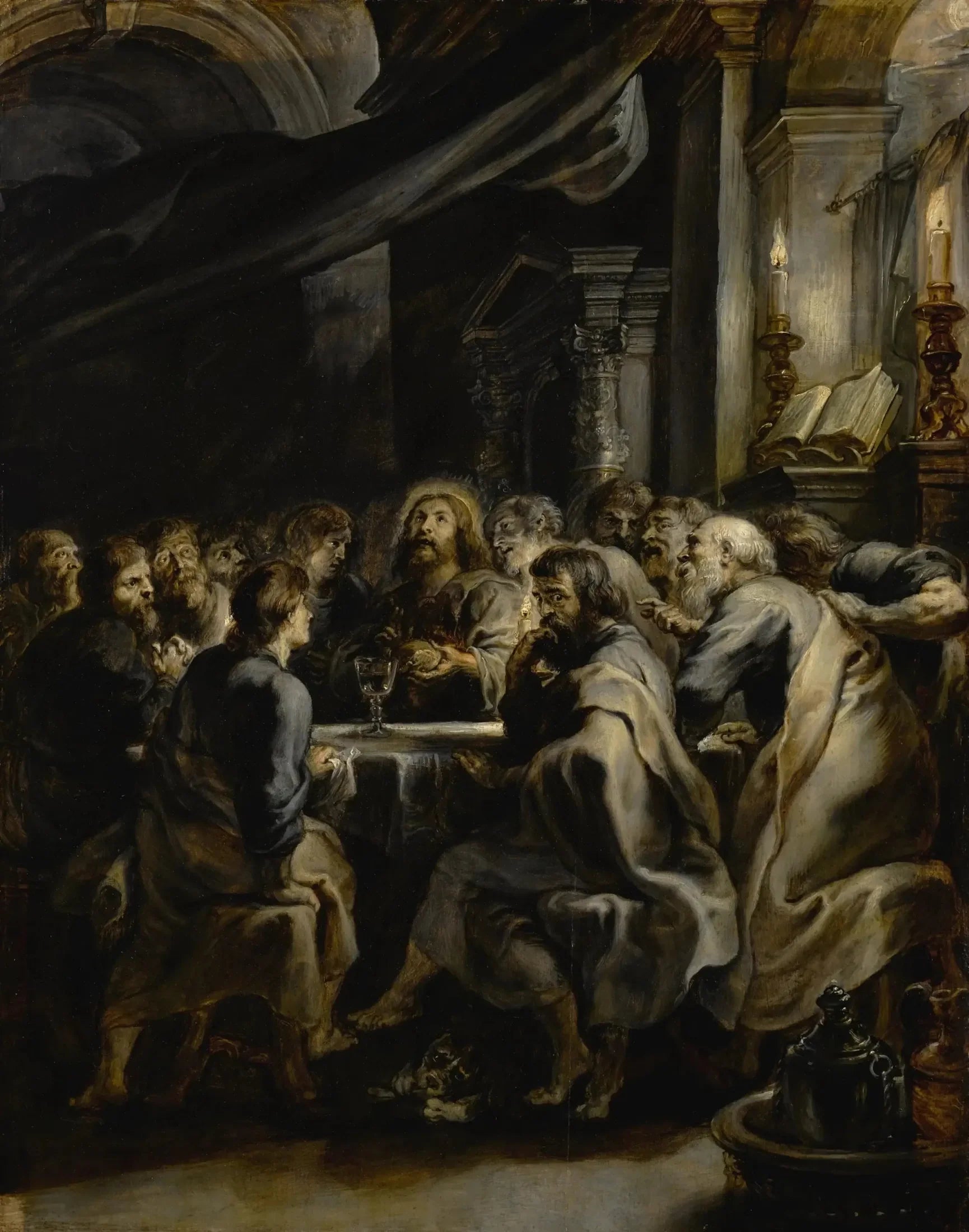 La Cène, vers 1631-1632 - Peter Paul Rubens image 1 copie peinte à la main à l’huile