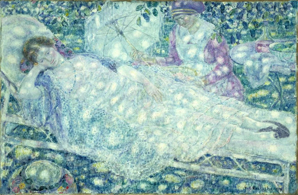 La chaise longue - Frederick Carl Frieseke image 1 copie peinte à la main à l’huile