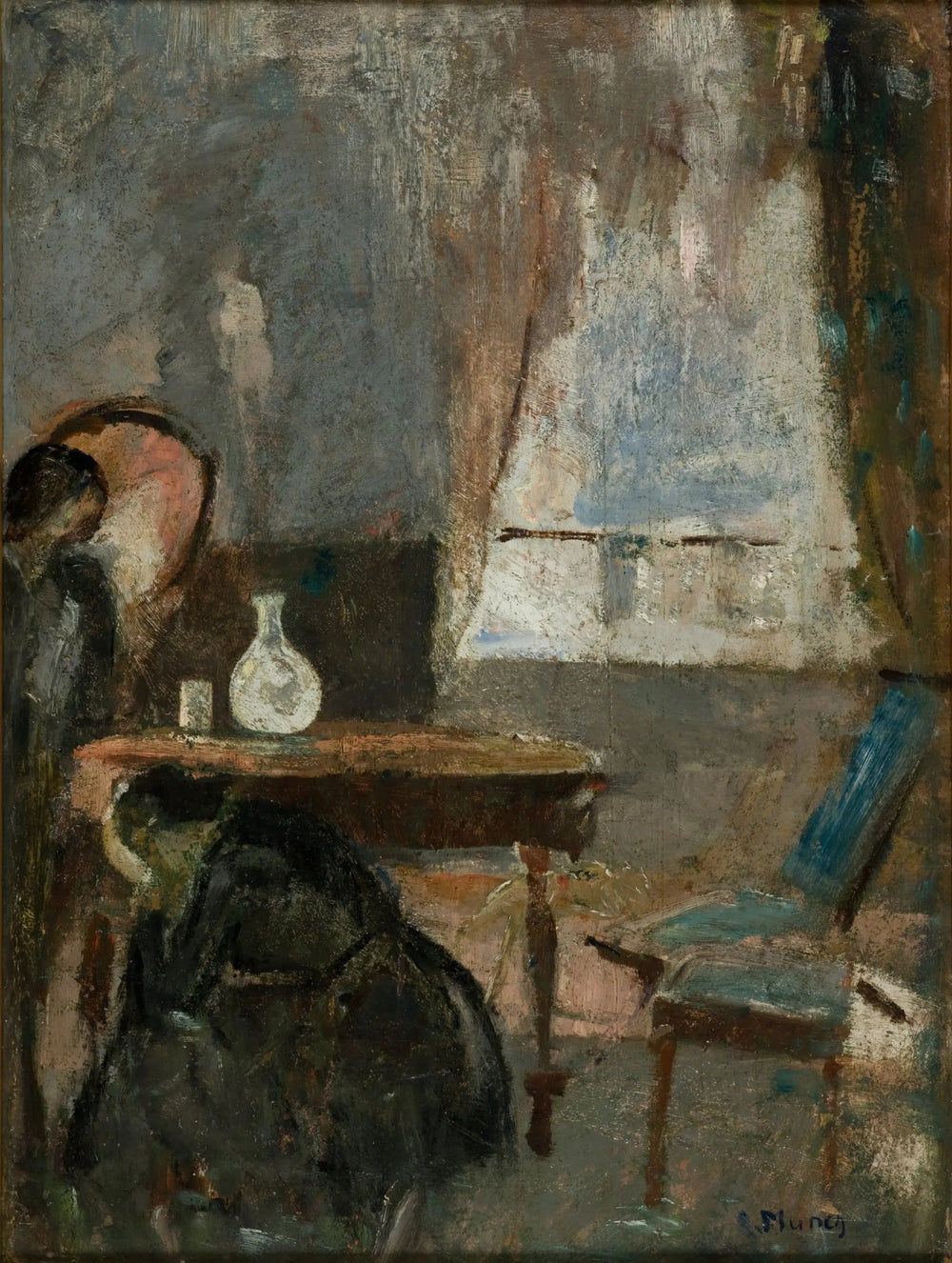 La Chambre du malade - Edvard Munch image 1 copie peinte à la main à l’huile