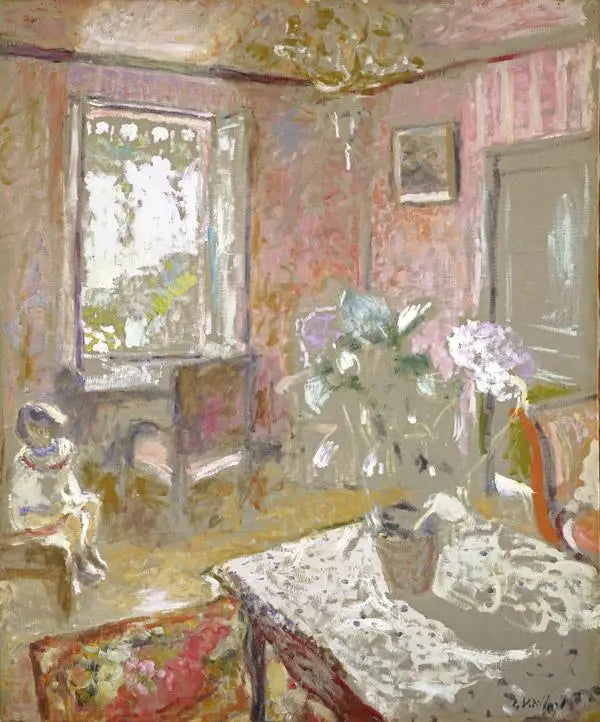 La Chambre rose - Édouard Vuillard image 1 copie peinte à la main à l’huile