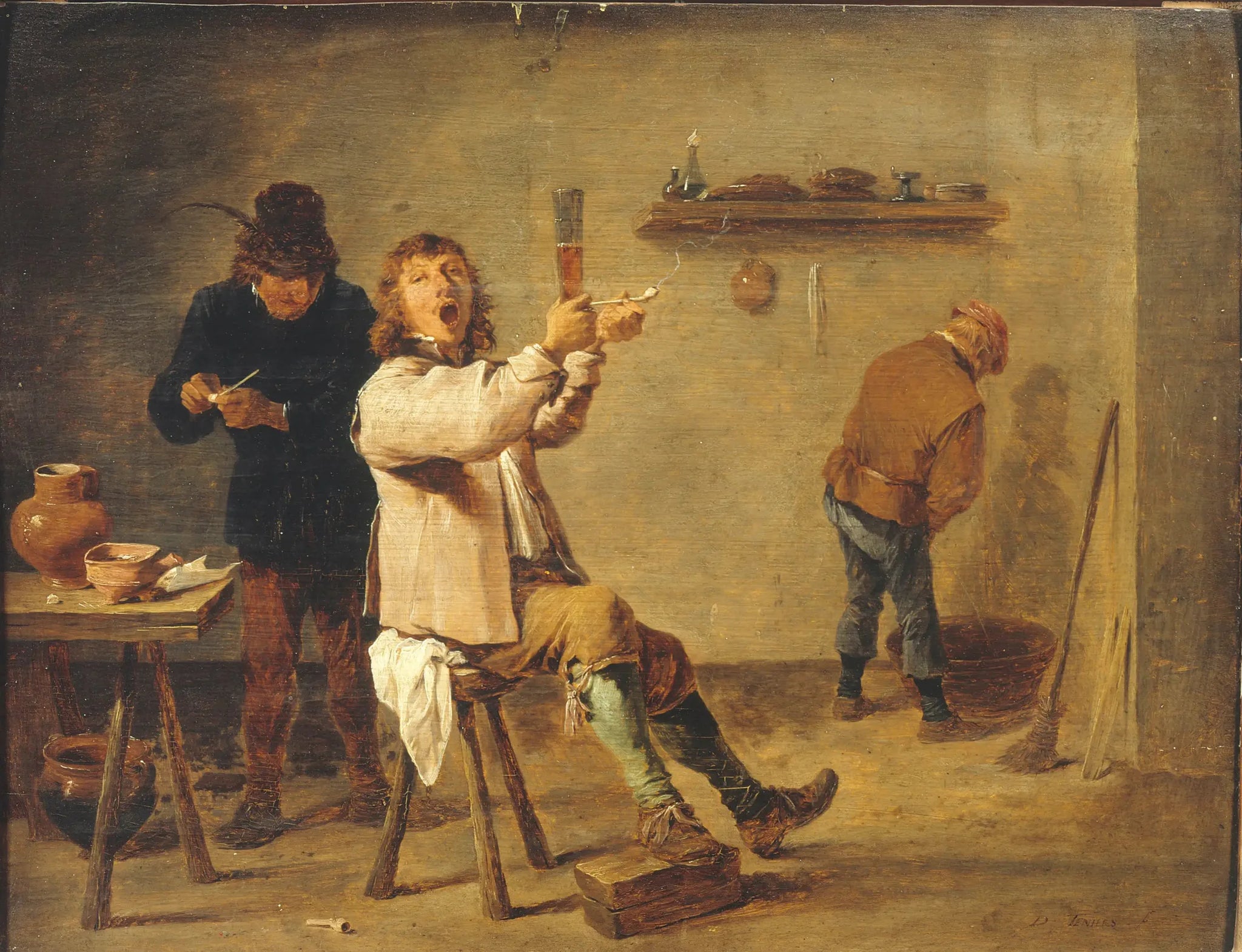 La Chanson à boire - David Teniers le Jeune image 1 copie peinte à la main à l’huile