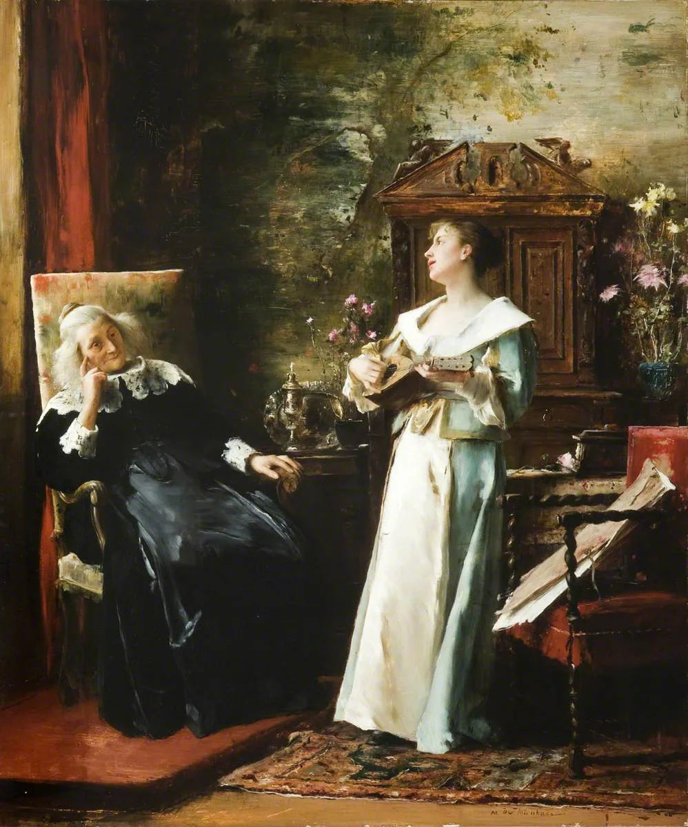 La chanson de ma vieille mère - Mihály Munkácsy image 1 tableau peint à l’huile sur toile