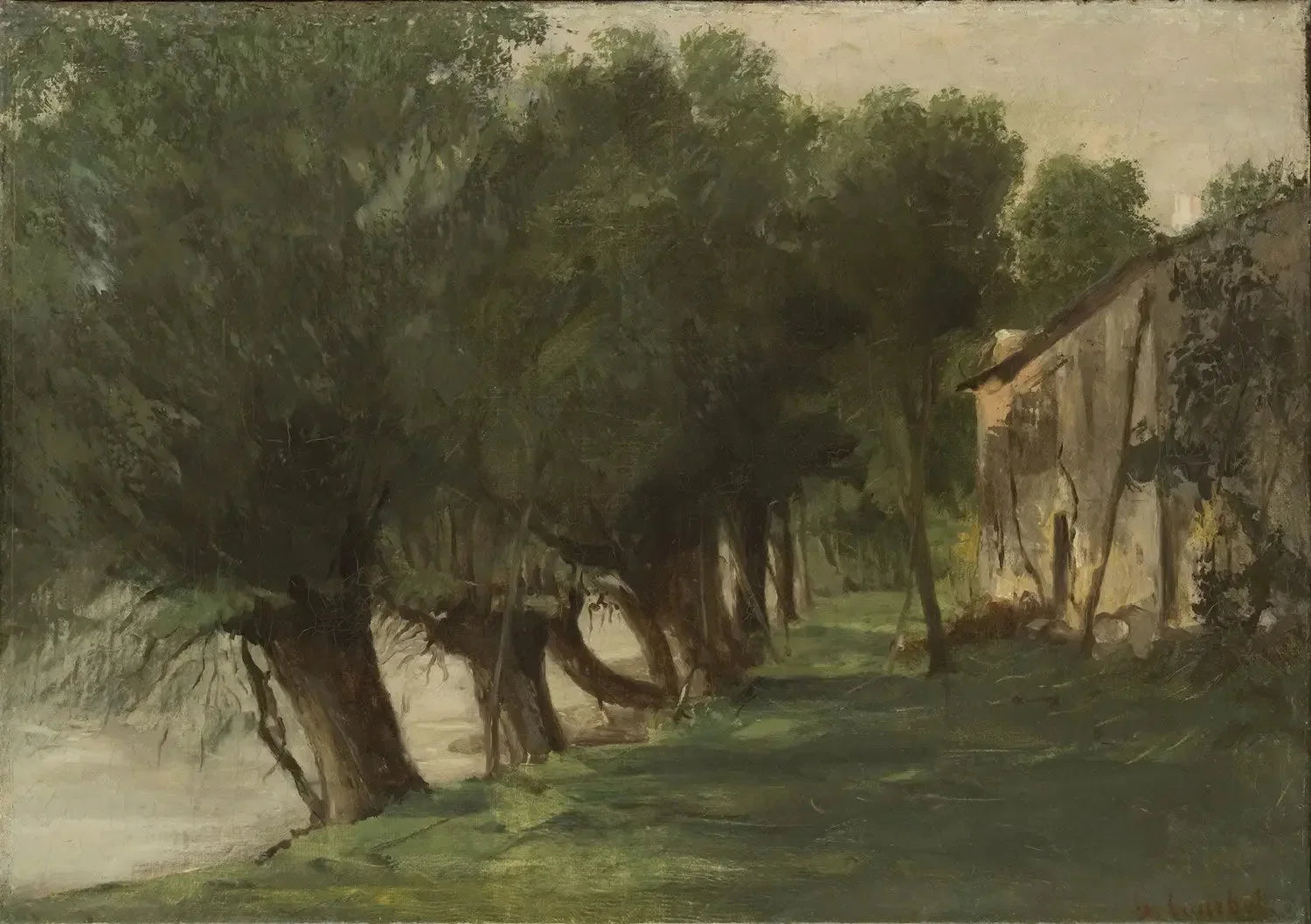 La Charente, Port-Berteau - Gustave Courbet image 1 reproduction artisanale de tableau