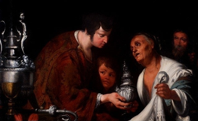 La Charité de Saint Laurent. - Bernardo Strozzi image 1 copie peinte à la main à l’huile