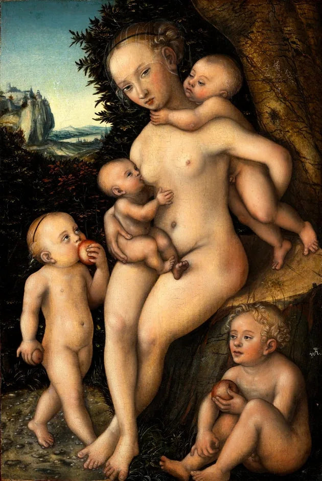 La Charité - Lucas Cranach the Elder image 1 copie de tableau peinte à la main