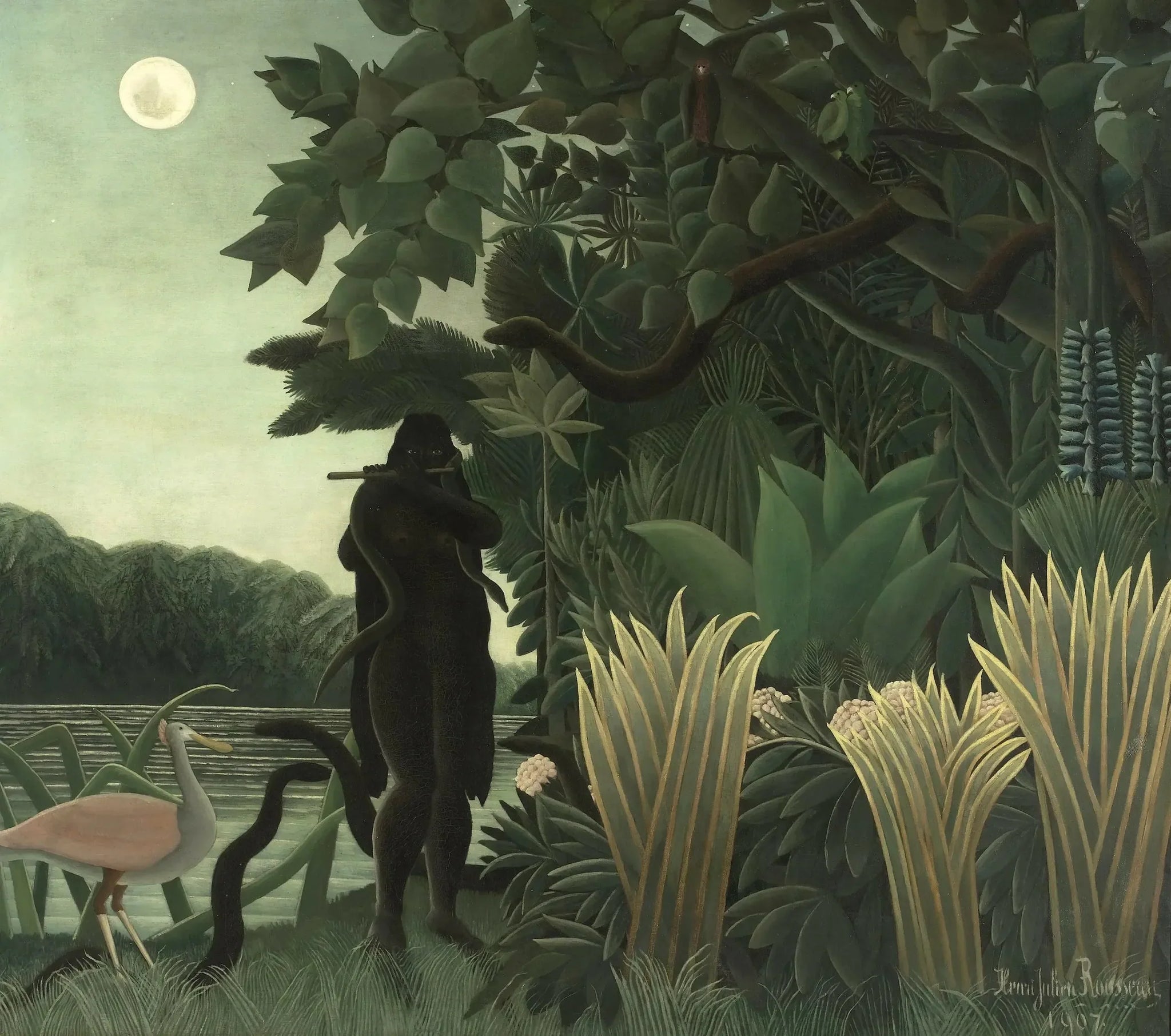 La Charmeuse de serpents - Henri Rousseau image 1 reproduction d’œuvre d’art à l’huile