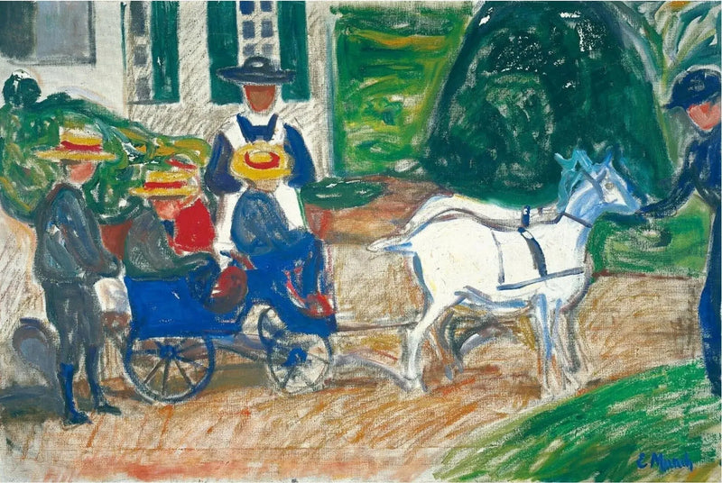 La Charrette aux chèvres - Edvard Munch