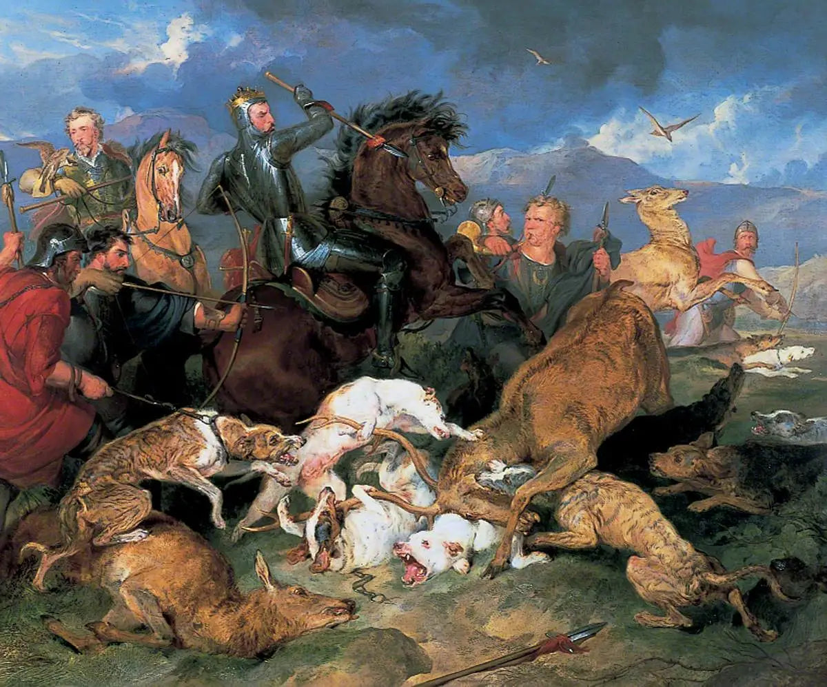 La chasse à Chevy Chase - Edwin Henry Landseer image 1 copie de tableau peinte à la main