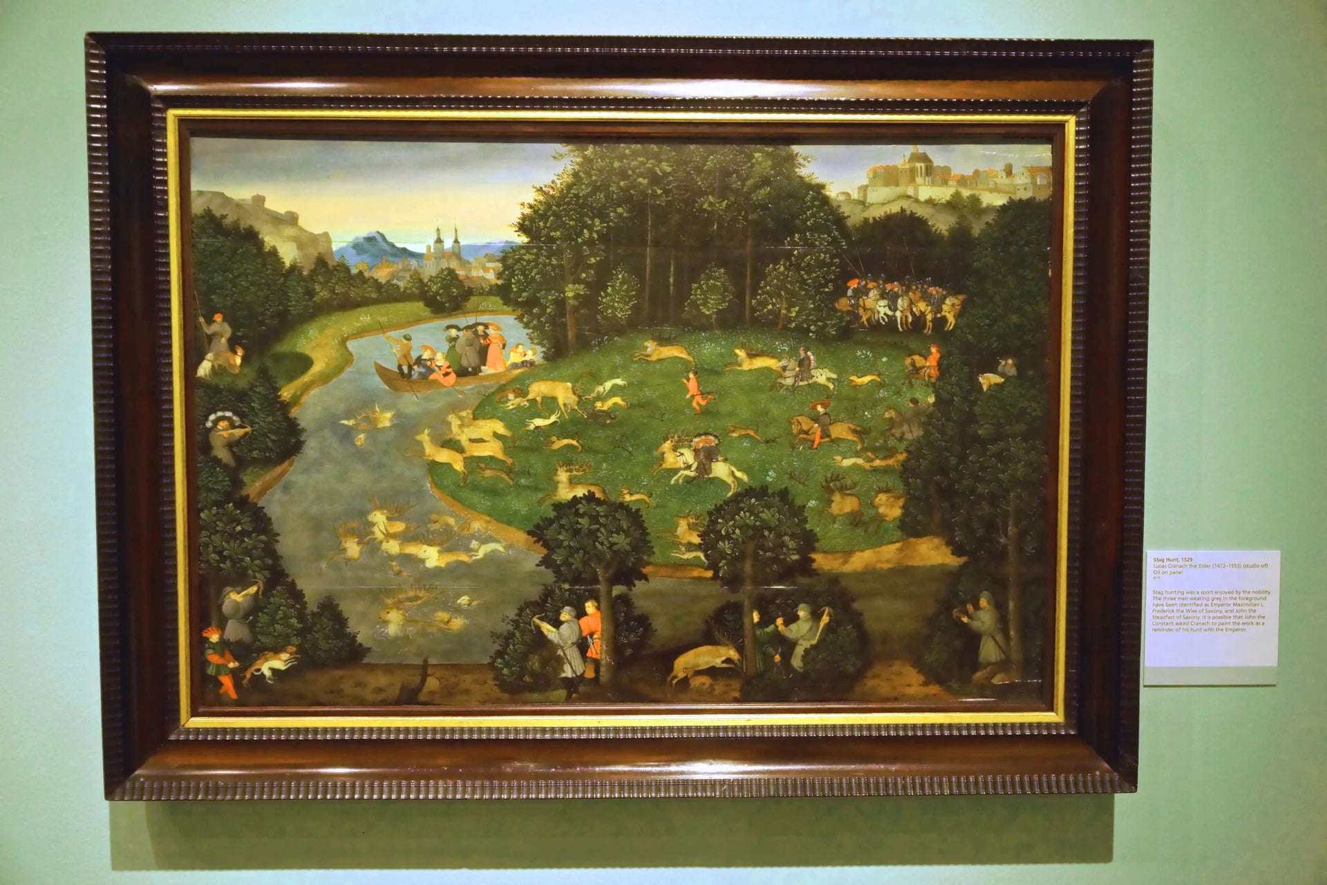 La chasse au cerf - Lucas Cranach the Elder image 1 tableau peint à l’huile sur toile