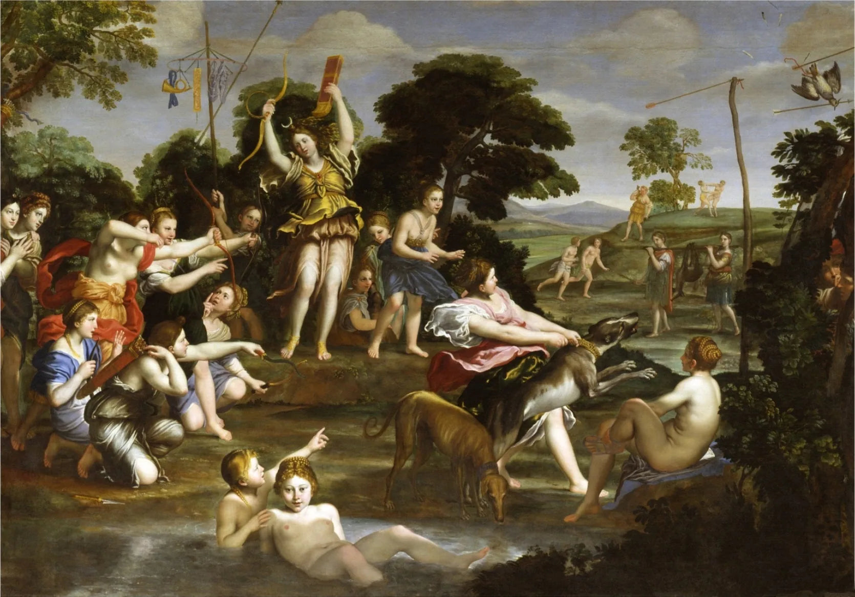 La Chasse de Diane - Domenichino image 1 copie peinte à la main à l’huile
