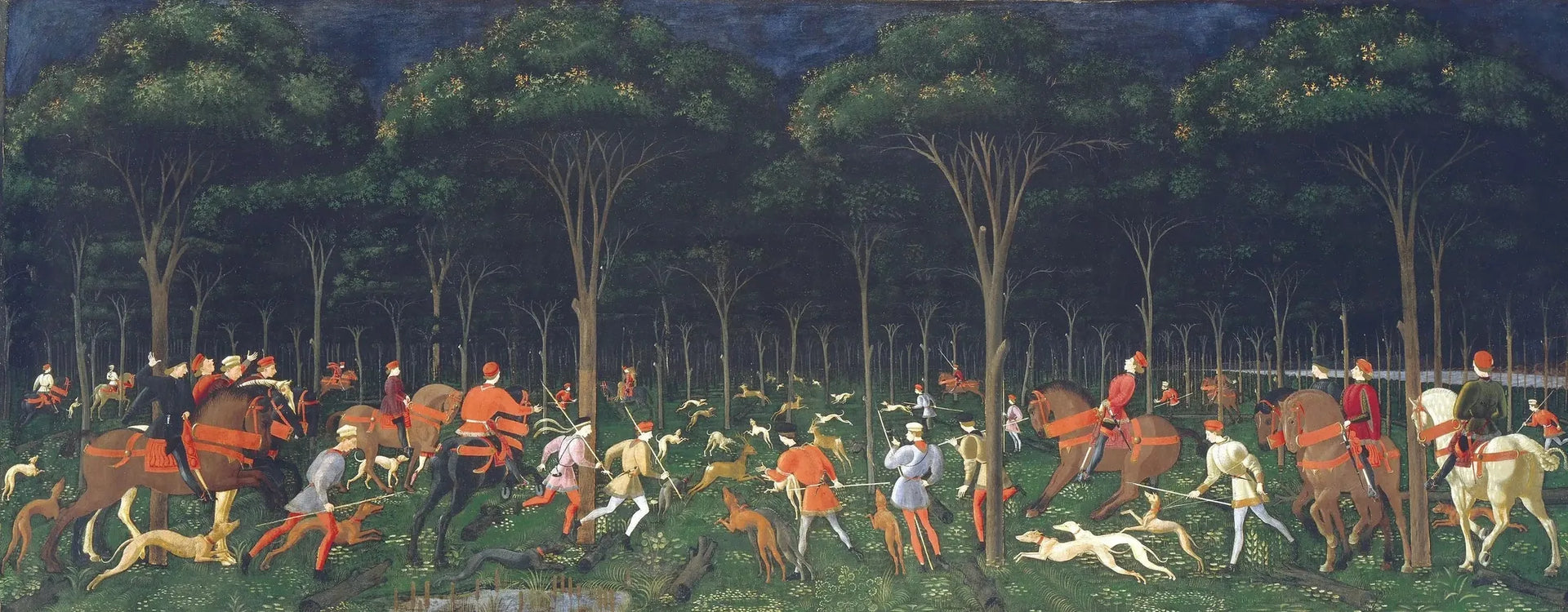 La Chasse de nuit - Paolo Uccello image 1 copie peinte à la main à l’huile