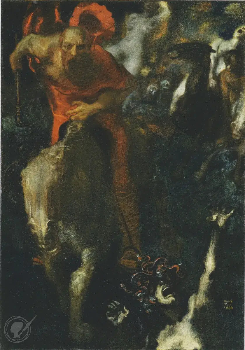 La Chasse Sauvage - Franz von Stuck image 1 copie de tableau peinte à la main