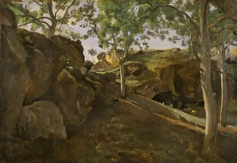 La Châtaigneraie - Jean-Baptiste Camille Corot image 1 copie de tableau peinte à la main