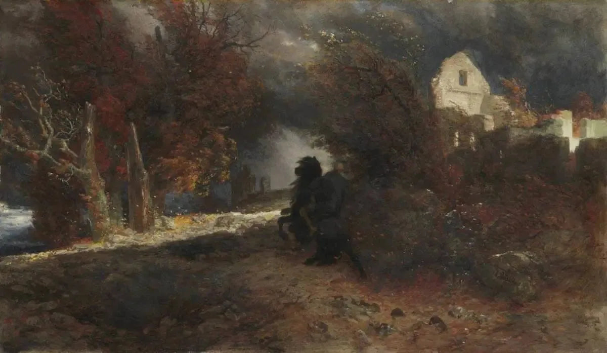 La chevauchée de la mort - Arnold Böcklin image 1 reproduction artisanale de tableau